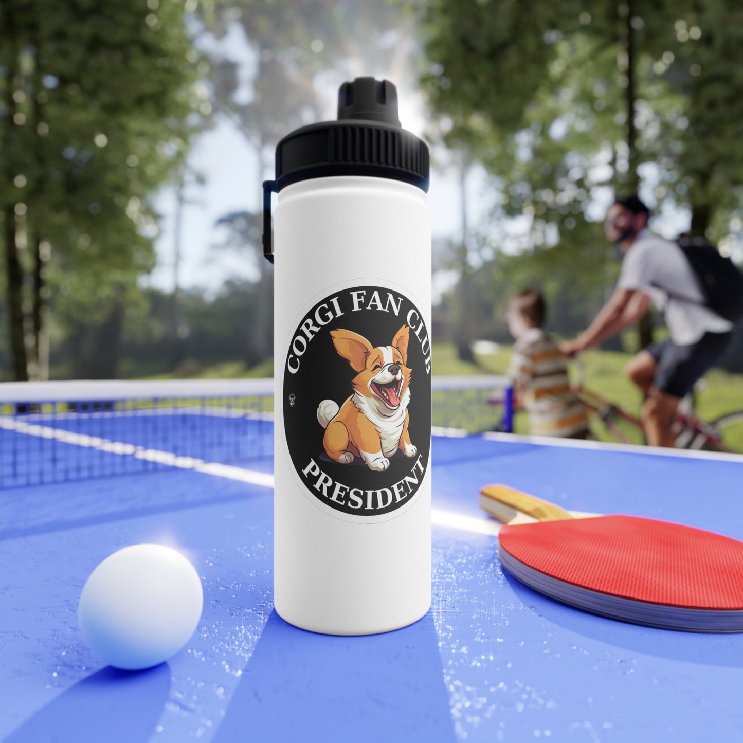 Fan Club President - Water Bottle with Sport Lid