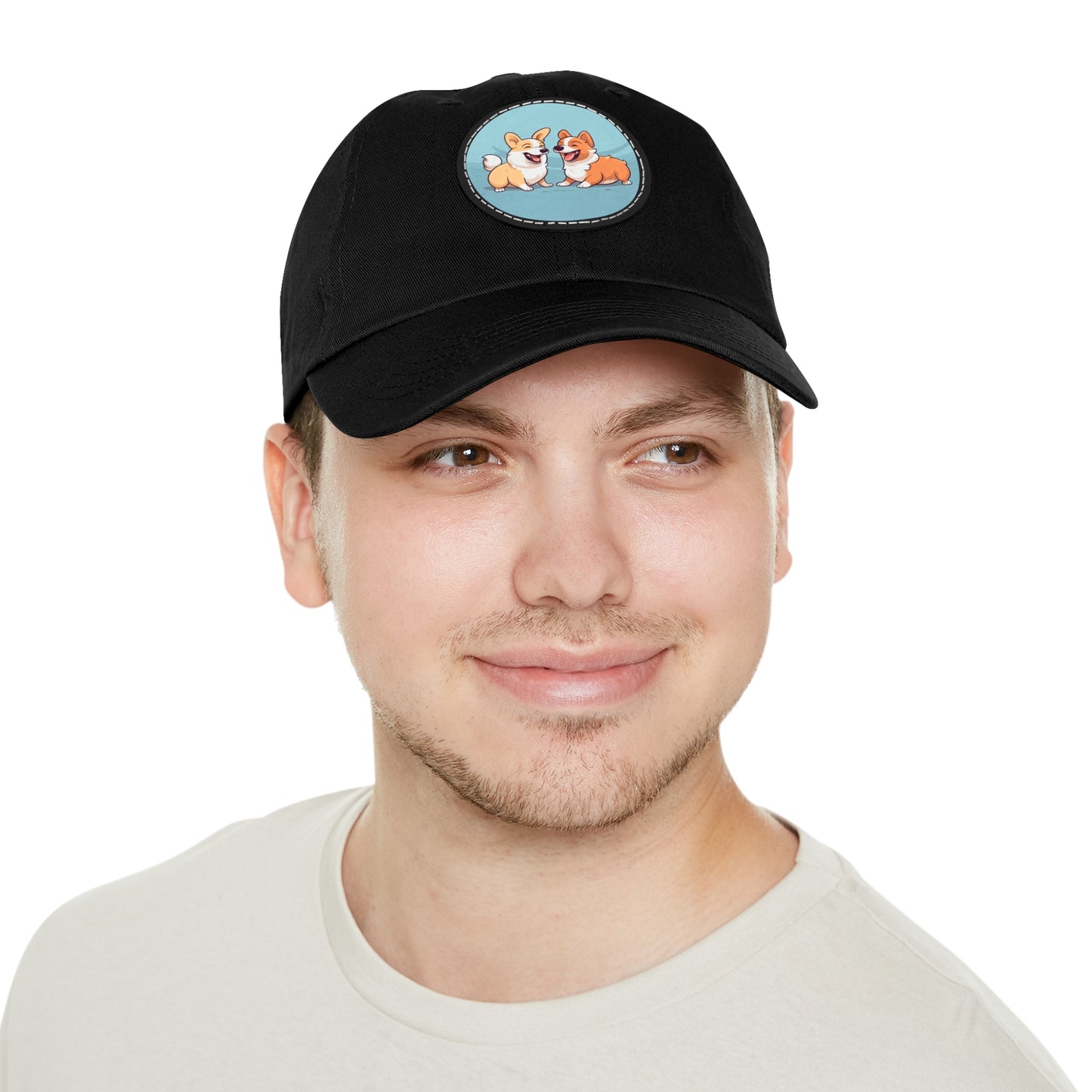 Corgi Couple - Cap with Leather Patch