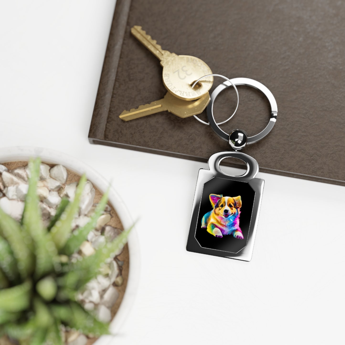 Colorful Corgi - Key Ring
