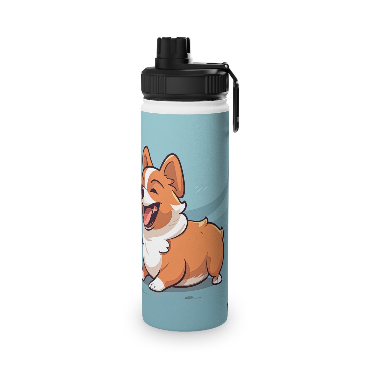 Corgi Couple - Water Bottle with Sport Lid