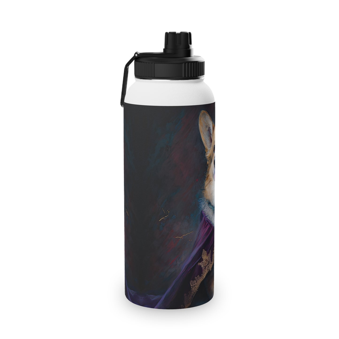 Corgi Royalty - Water Bottle with Sport Lid