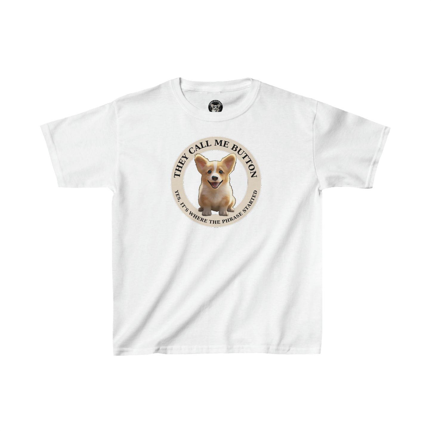 Cute as a Button - Kids Heavy Cotton Tee