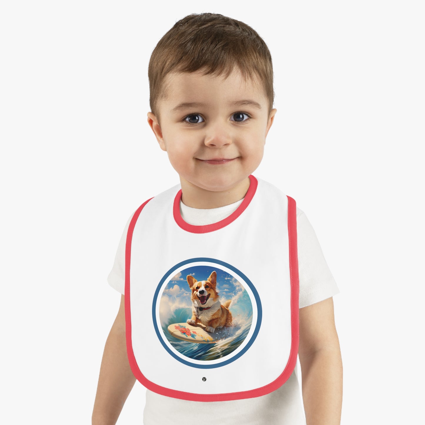 Cowabunga Corgi - Baby Bib