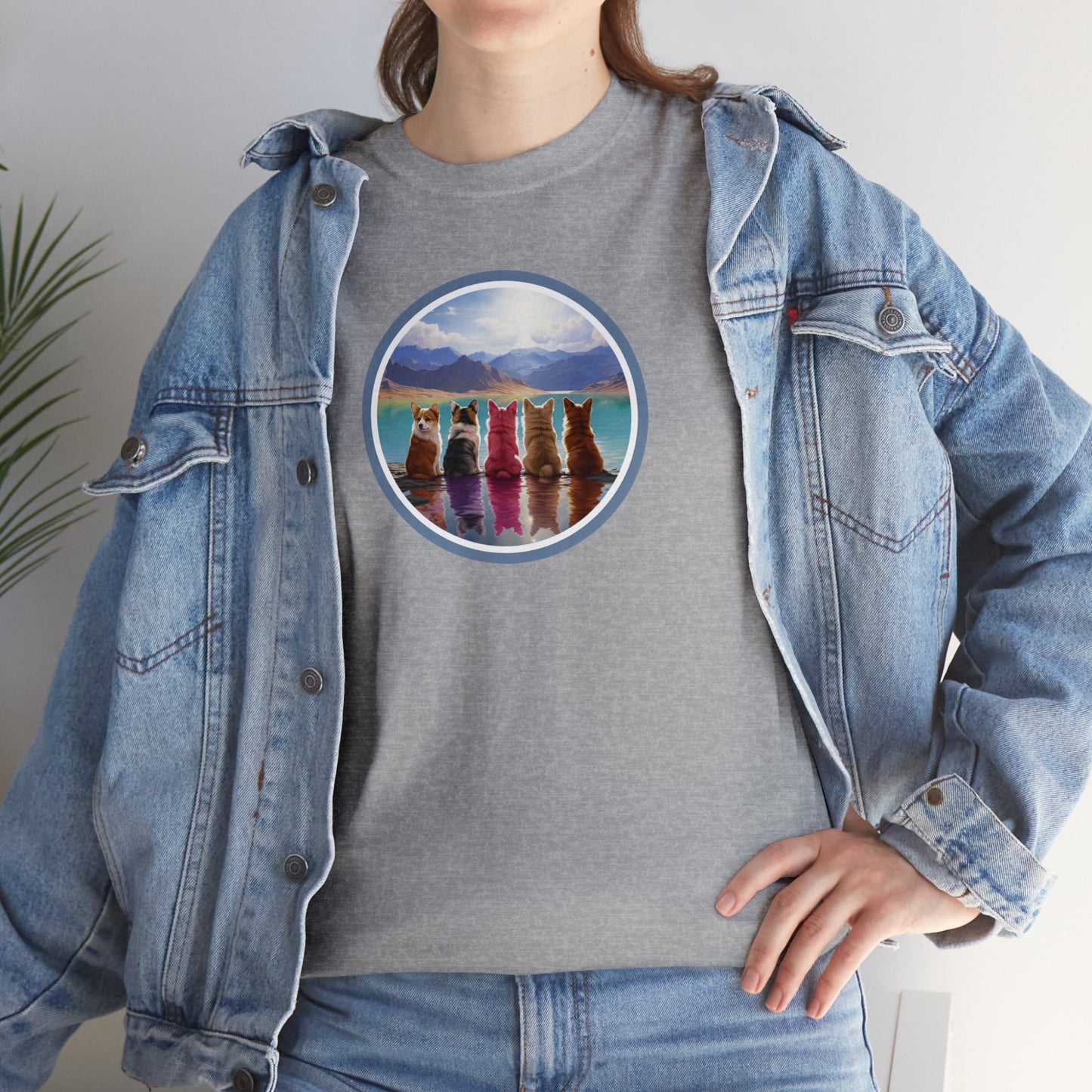 Corgi Lake - Unisex Heavy Cotton Tee