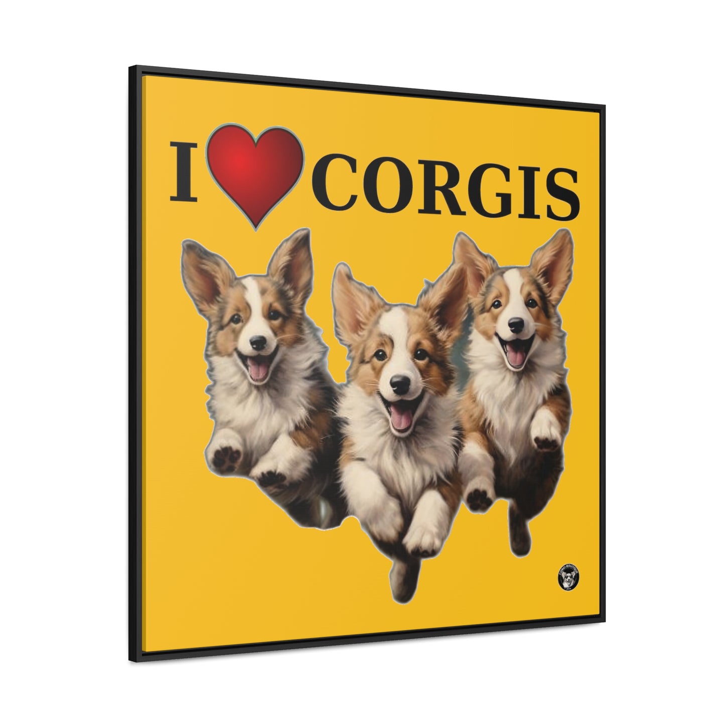 I Heart Corgis - Framed on Canvas
