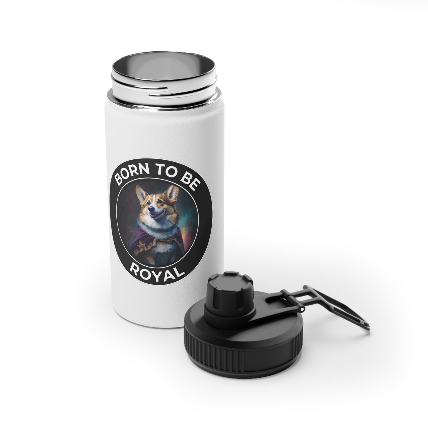 Born To Be Royal - Water Bottle with Sport Lid