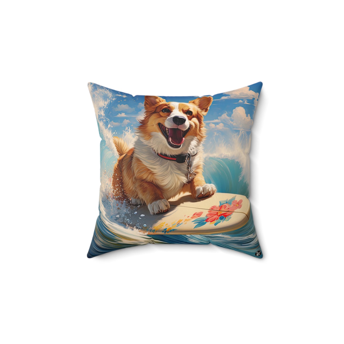 Cowabunga Corgi - Throw Pillow