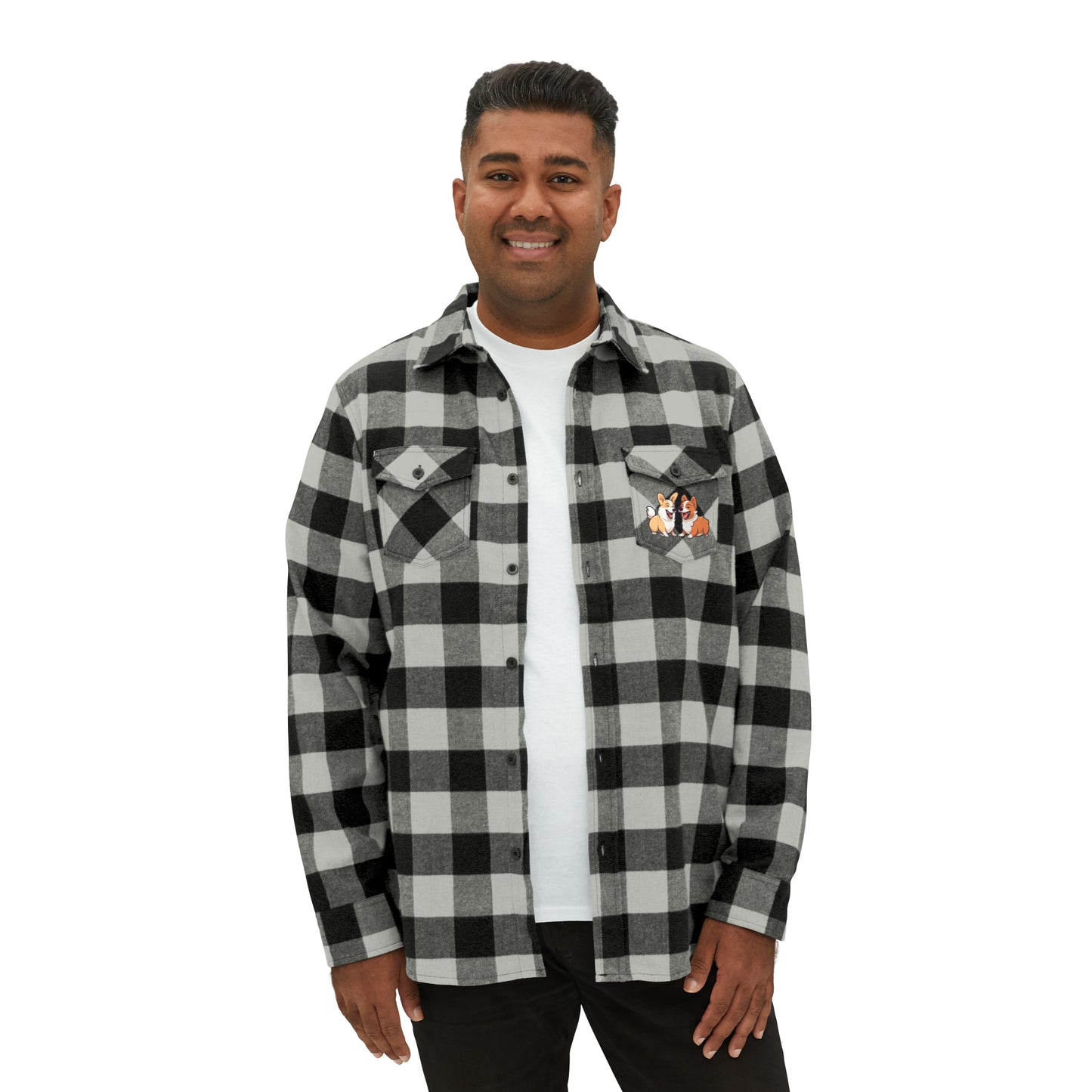 Corgi Couple - Flannel Shirt