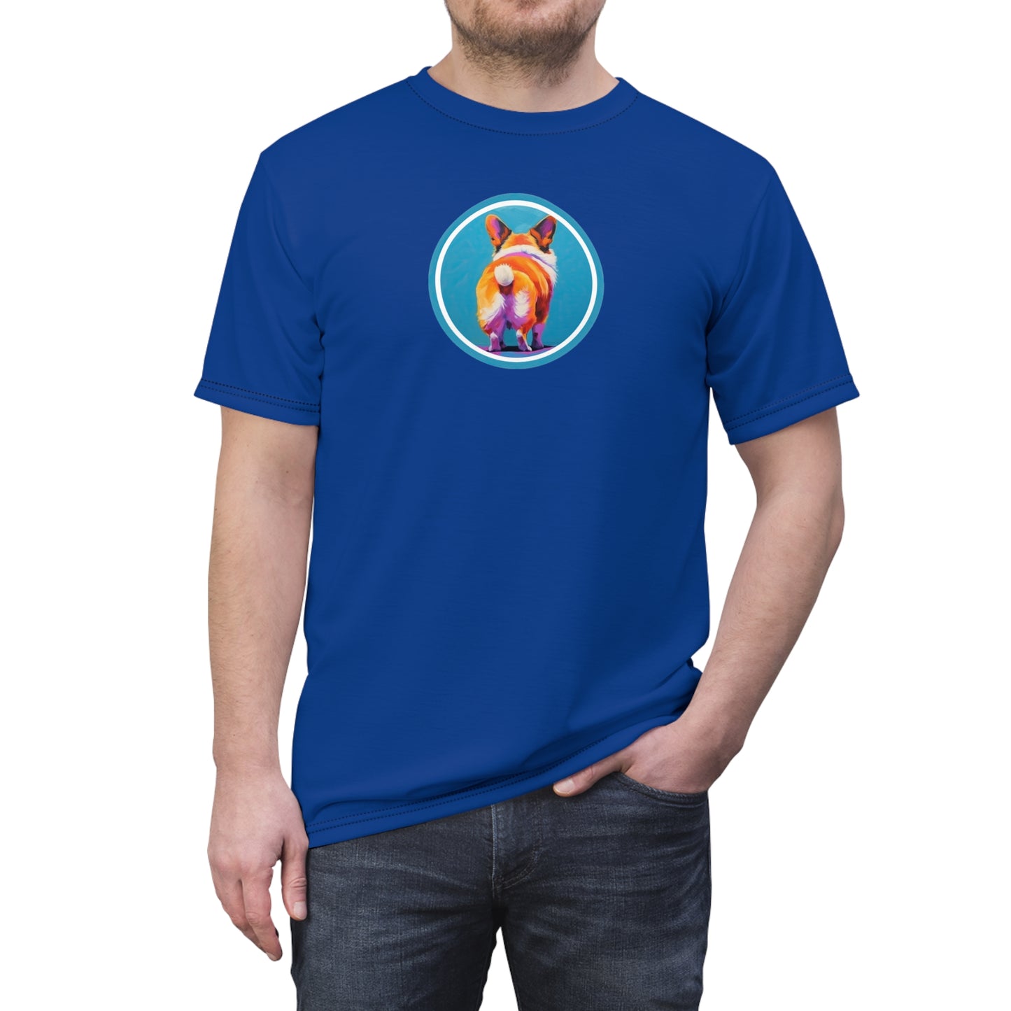 Corgi Butt T-Shirt in Blue