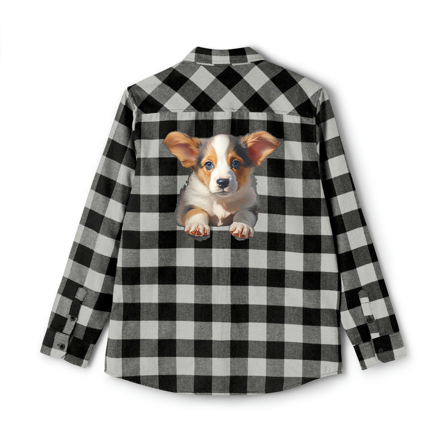 Puppy Portrait - Flannel Shirt