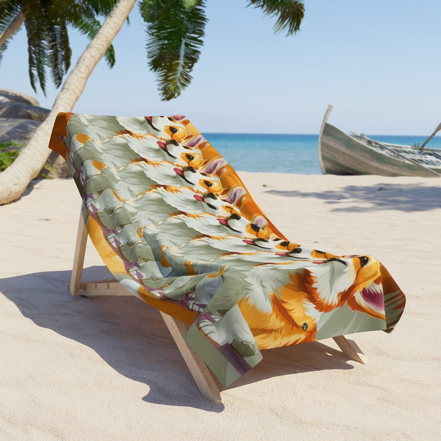Serviette de plage classique Corgi