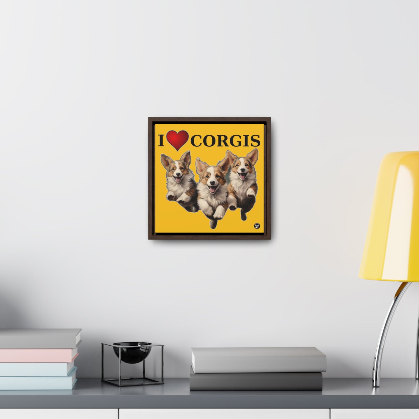 I Heart Corgis - Framed on Canvas