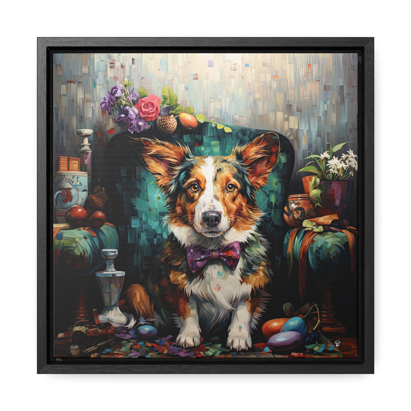 Formal Corgi - Framed on Canvas