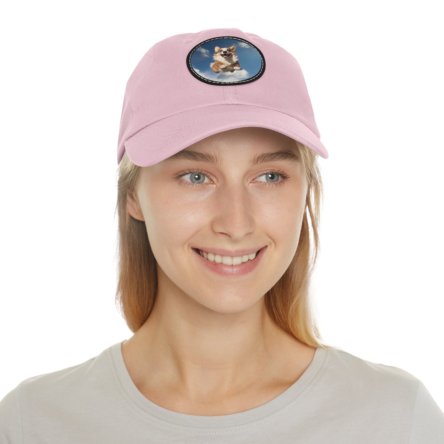 Flying Corgi - Cap with Leather Patch