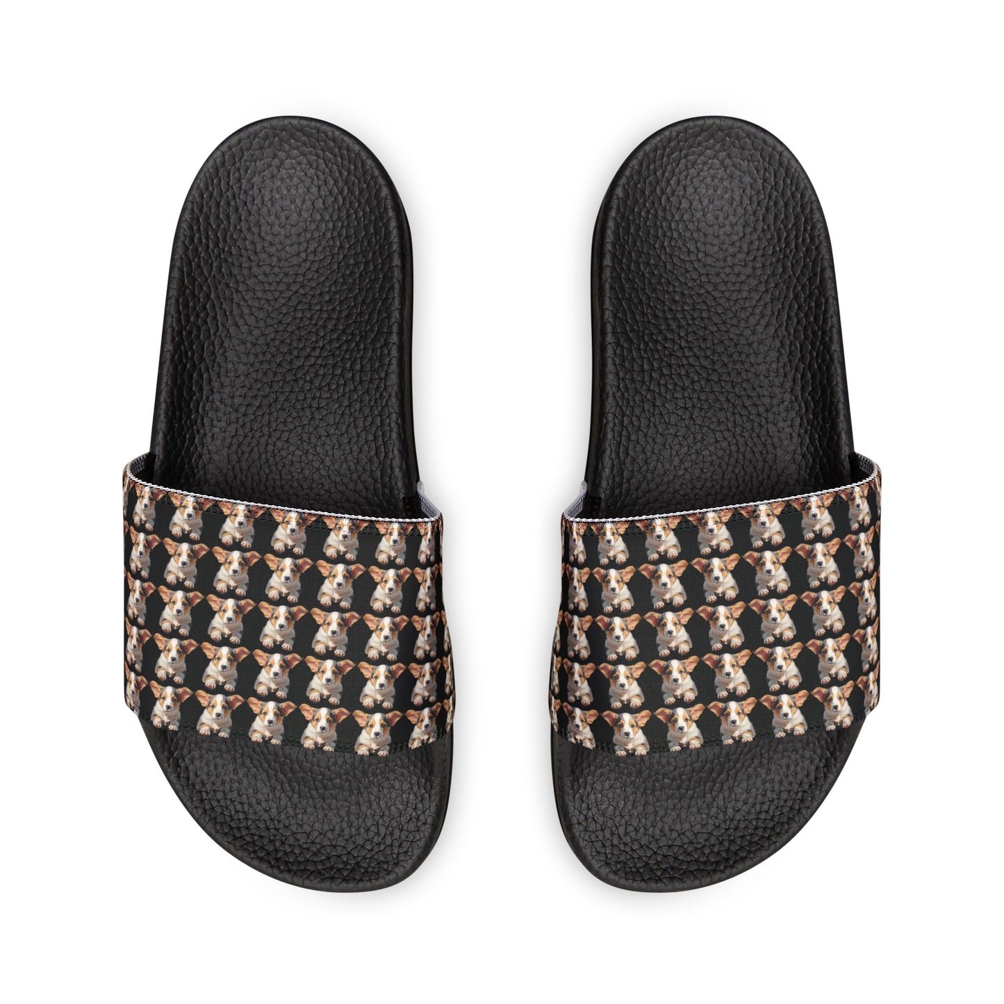 Puppy Portrait Mosaic - Women's Slide Sandals