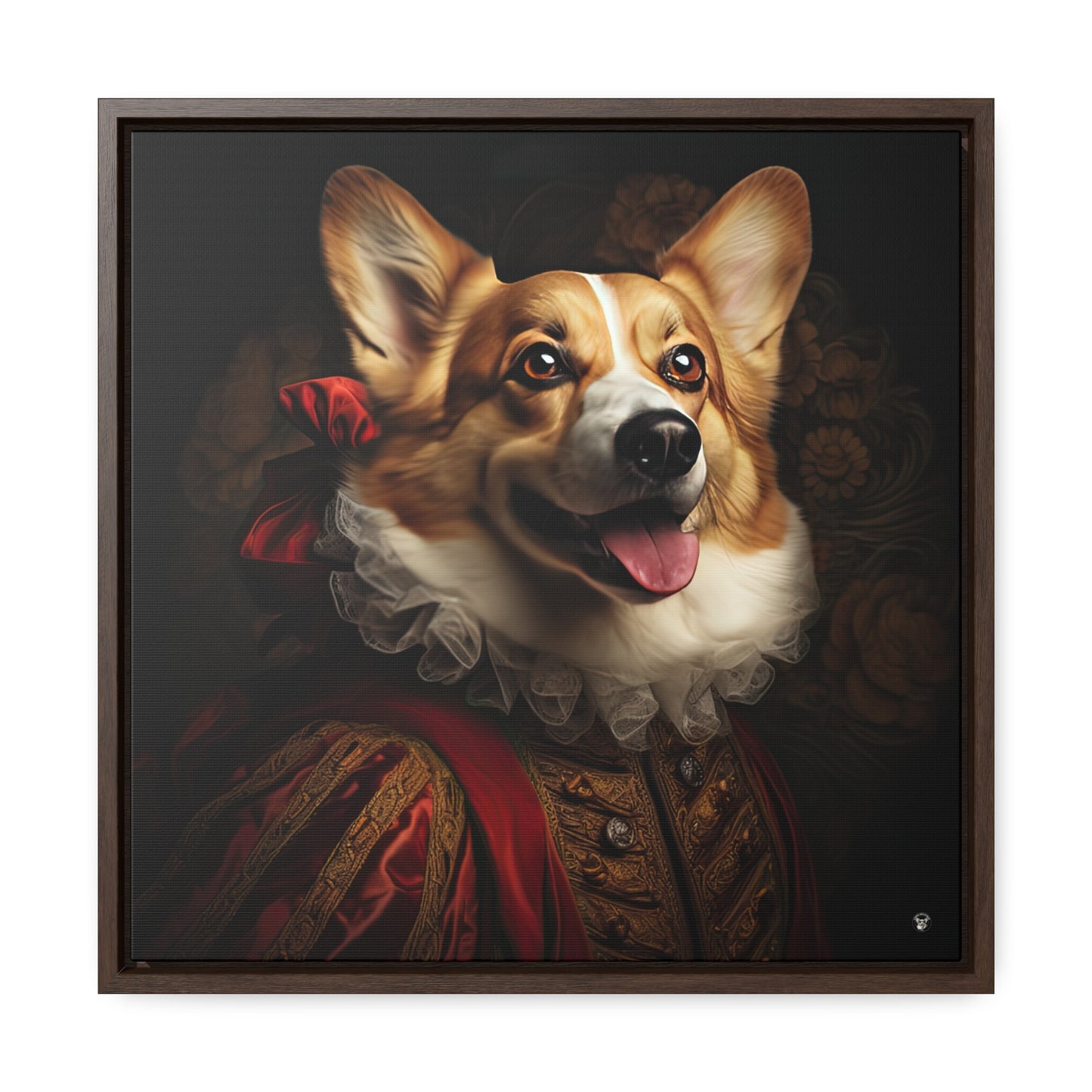 Renaissance Corgi - Framed on Canvas