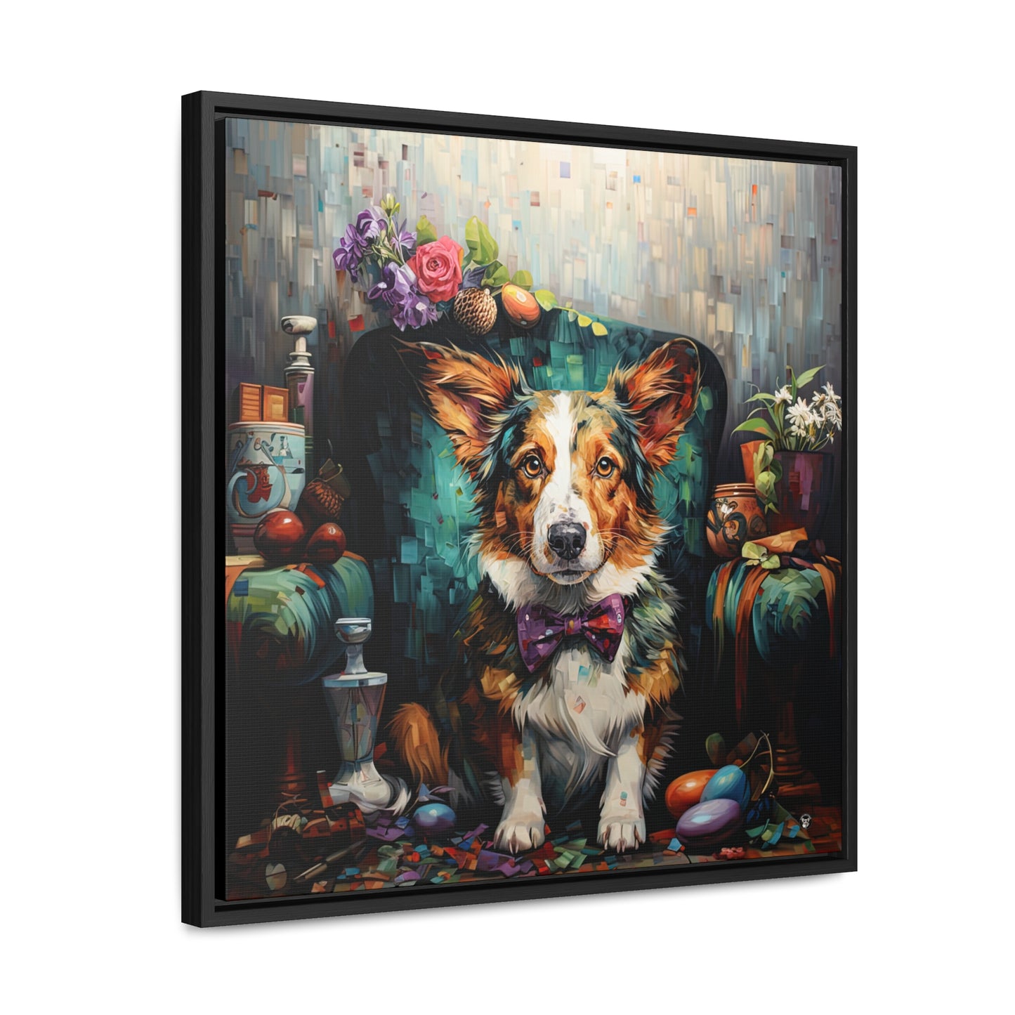 Formal Corgi - Framed on Canvas