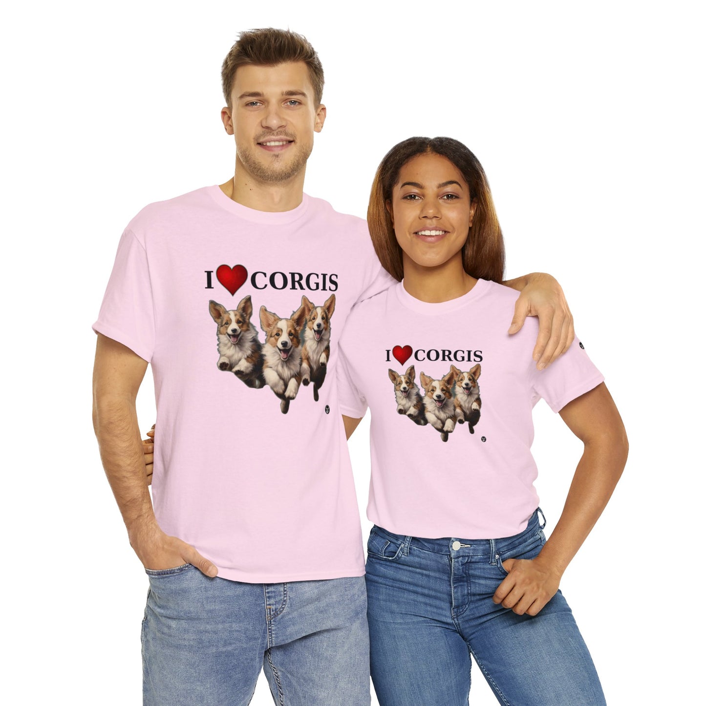 I Heart Corgis - Unisex Heavy Cotton Tee