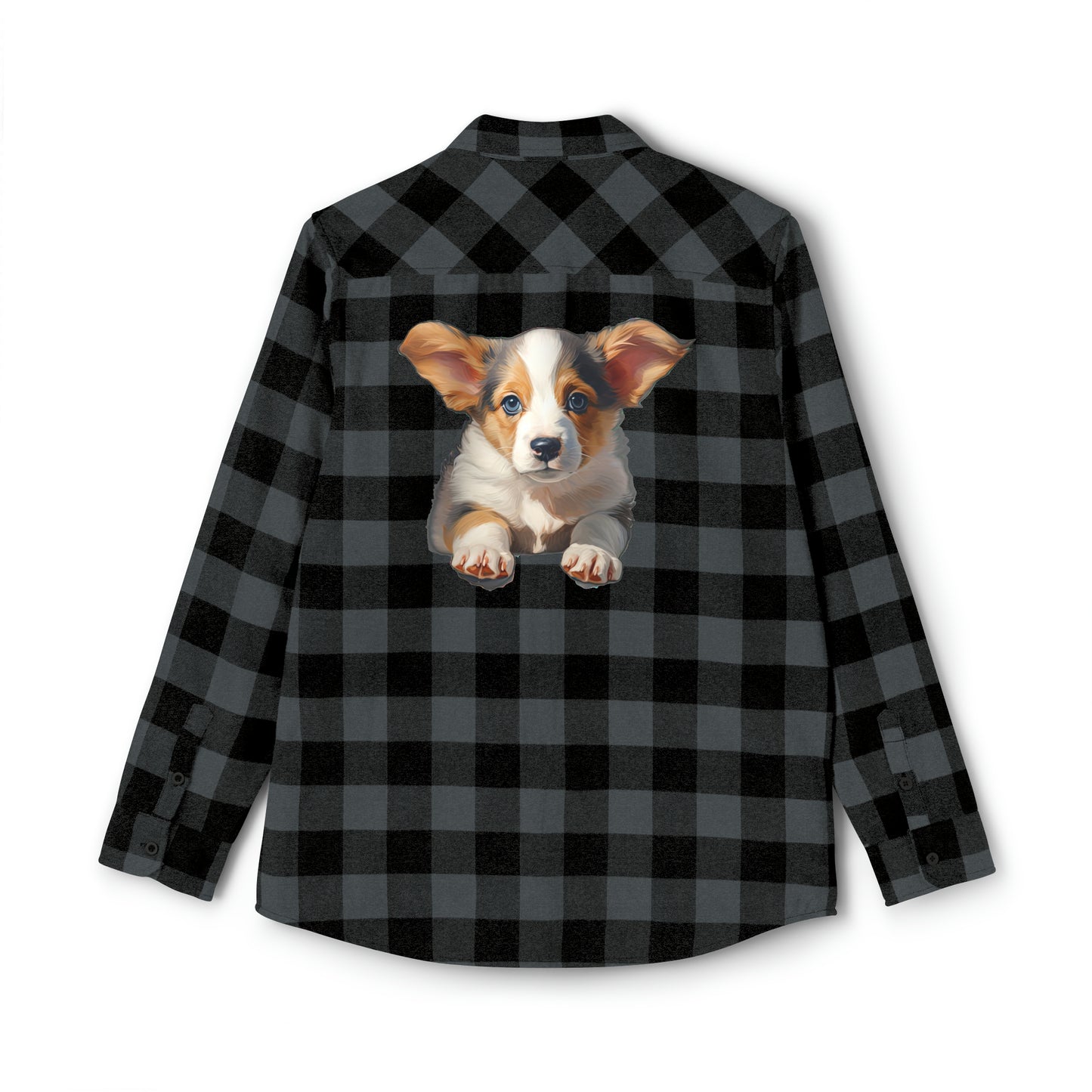 Puppy Portrait - Flannel Shirt