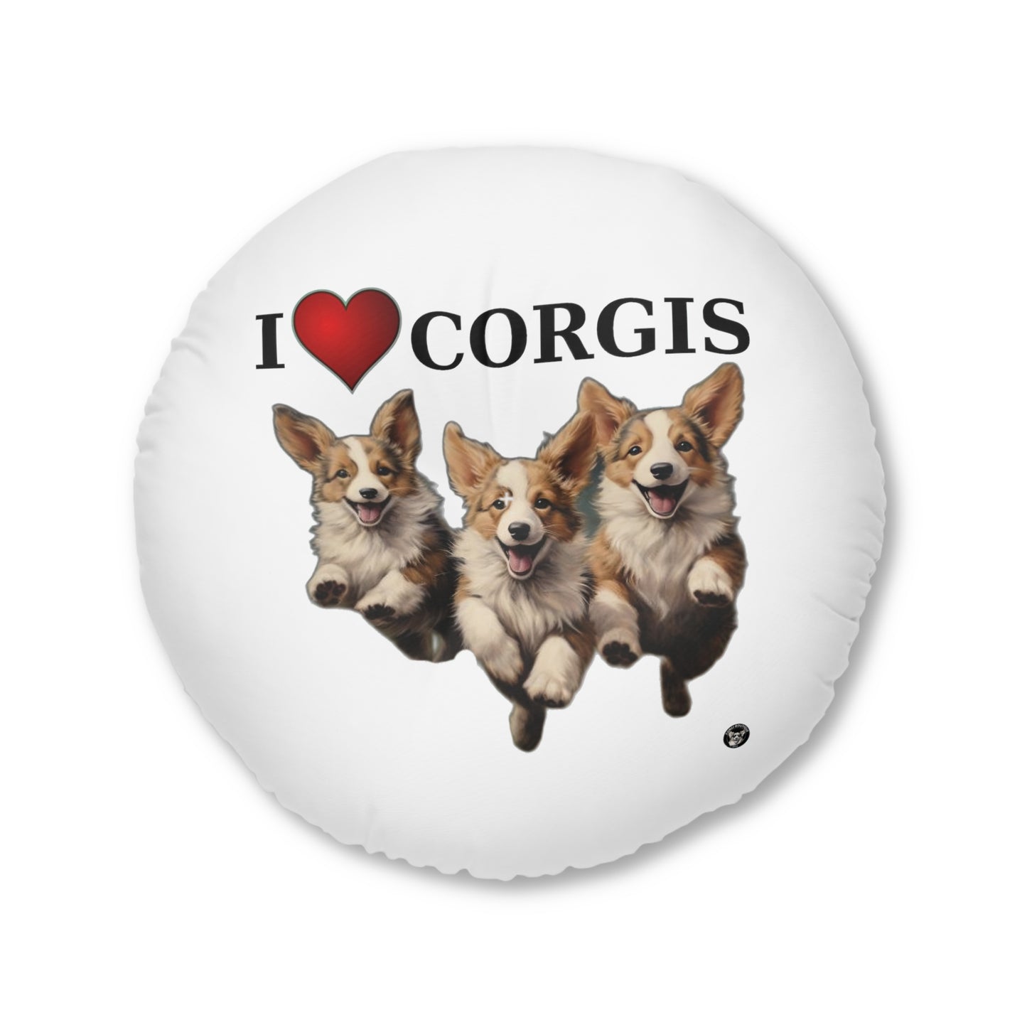 I Heart Corgis in White - Floor Pillow