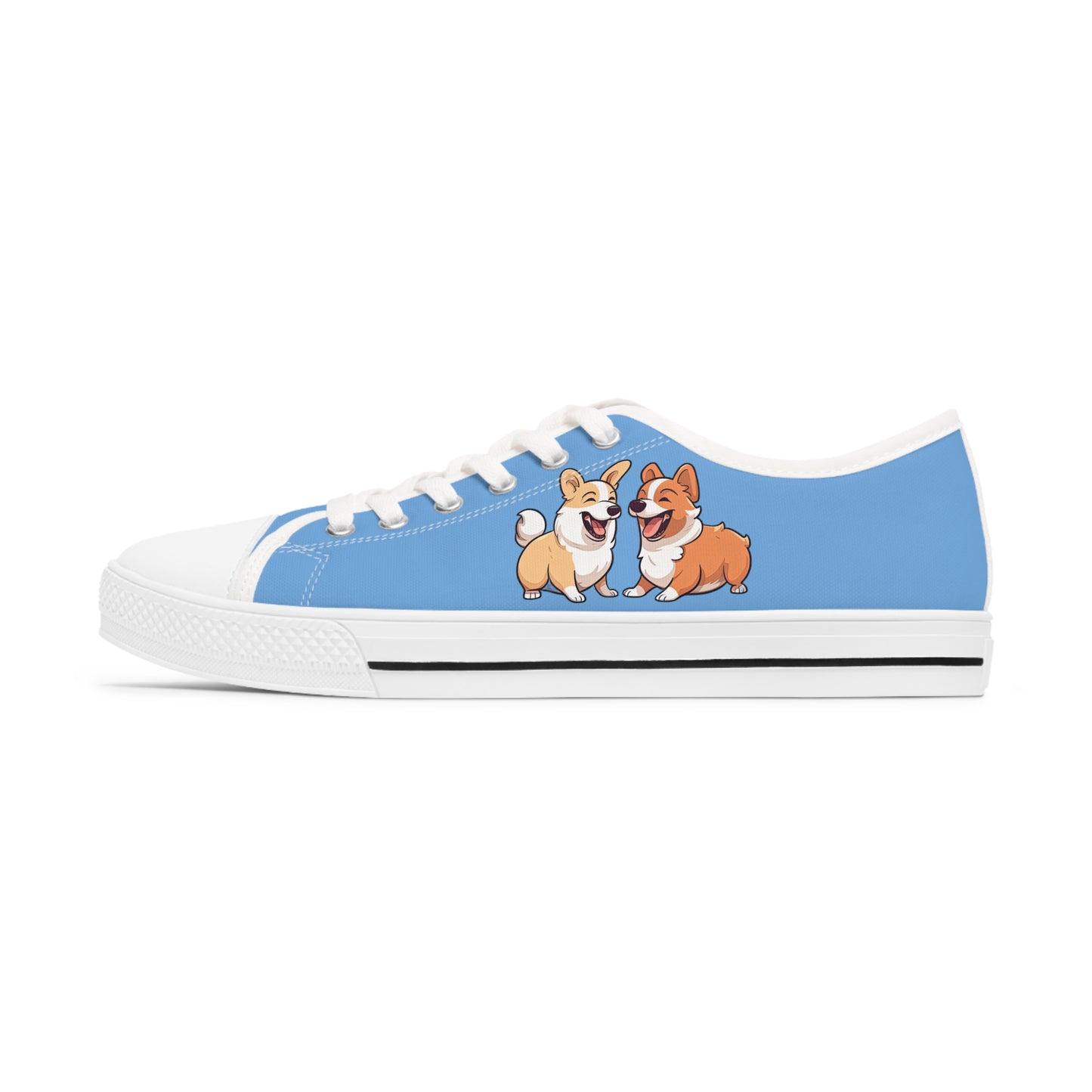 Corgi Couple - Women's Low Top Sneakers