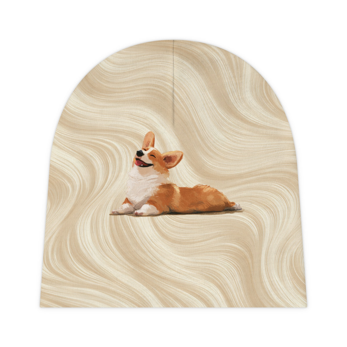 Giddy Sploot Creamy Champagne Baby Beanie