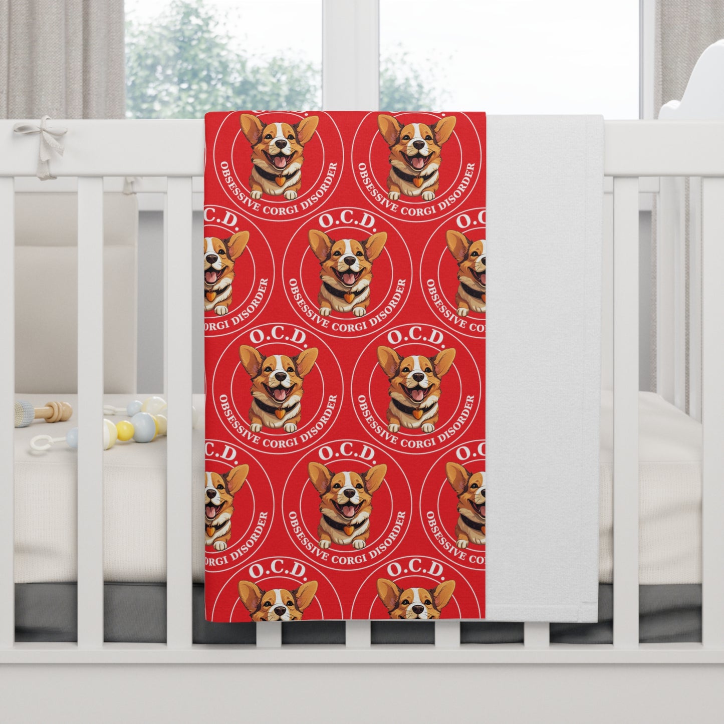 O.C.D. Obsessive Corgi Disorder Mosaic - Baby Blanket