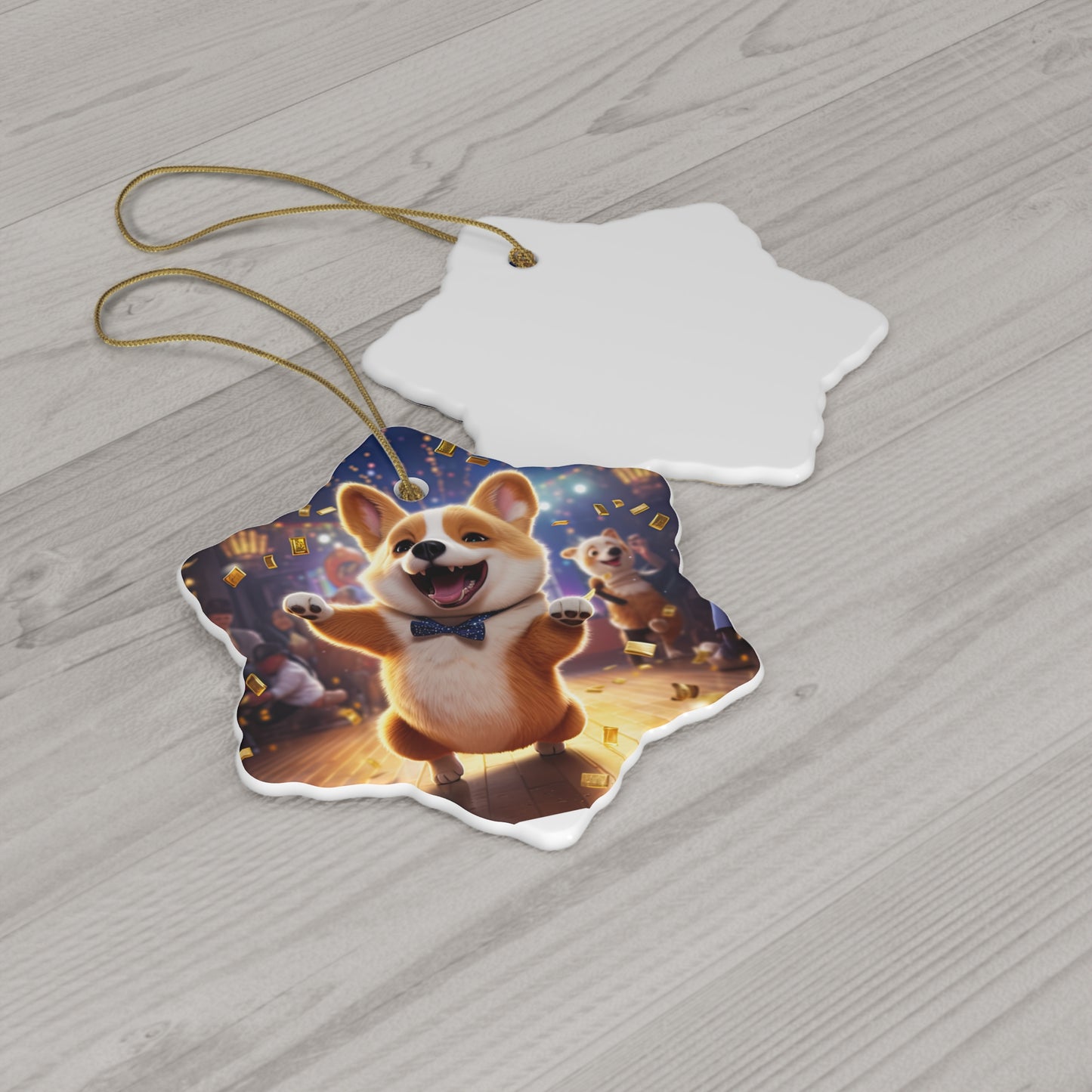 Party Pup - Ceramic Ornament