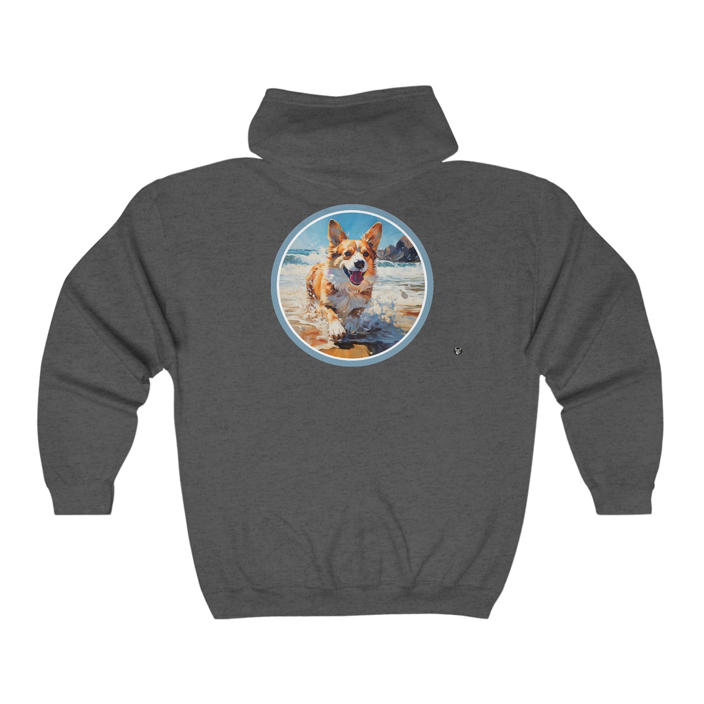 Coastal Corgi - Zip Hoodie