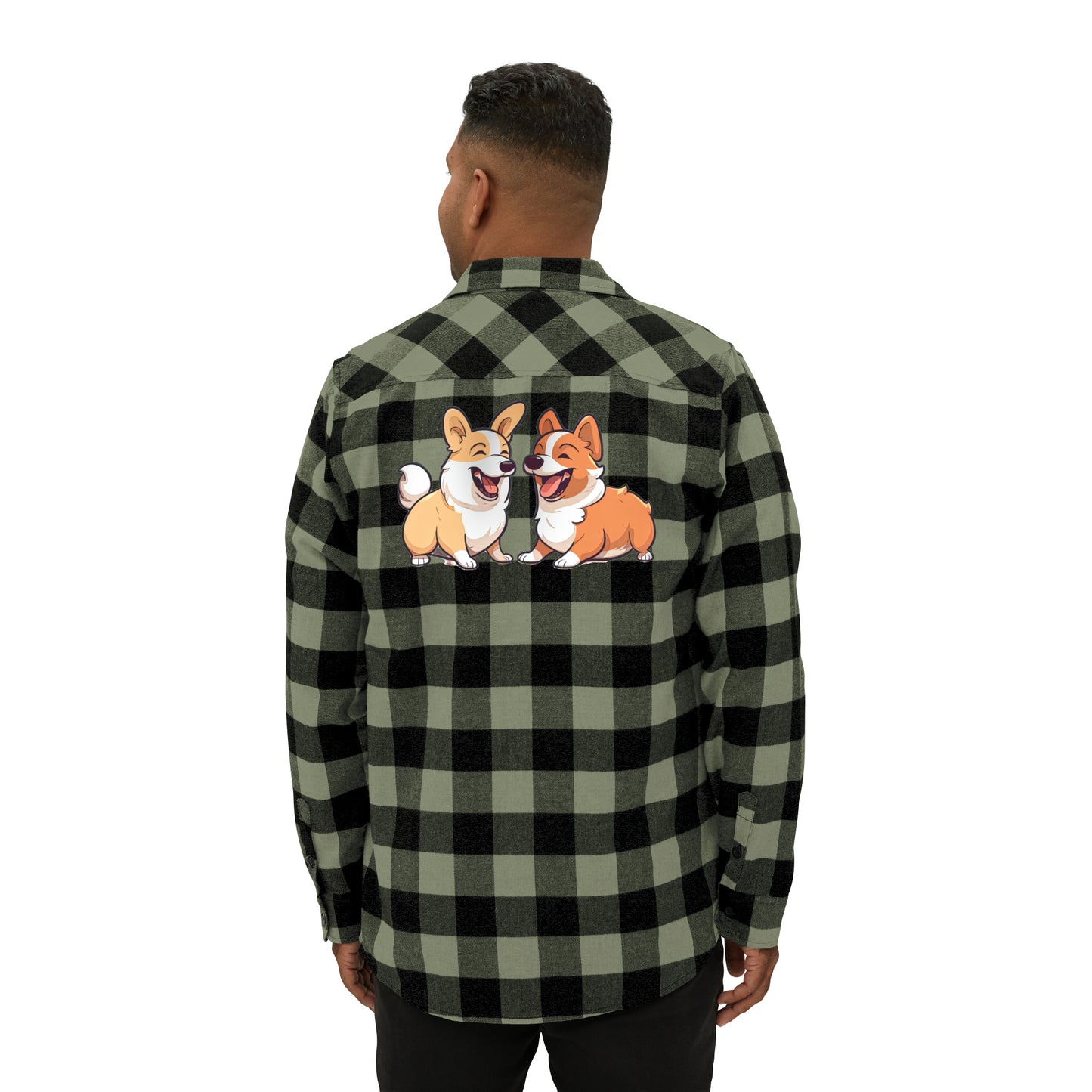 Corgi Couple - Flannel Shirt
