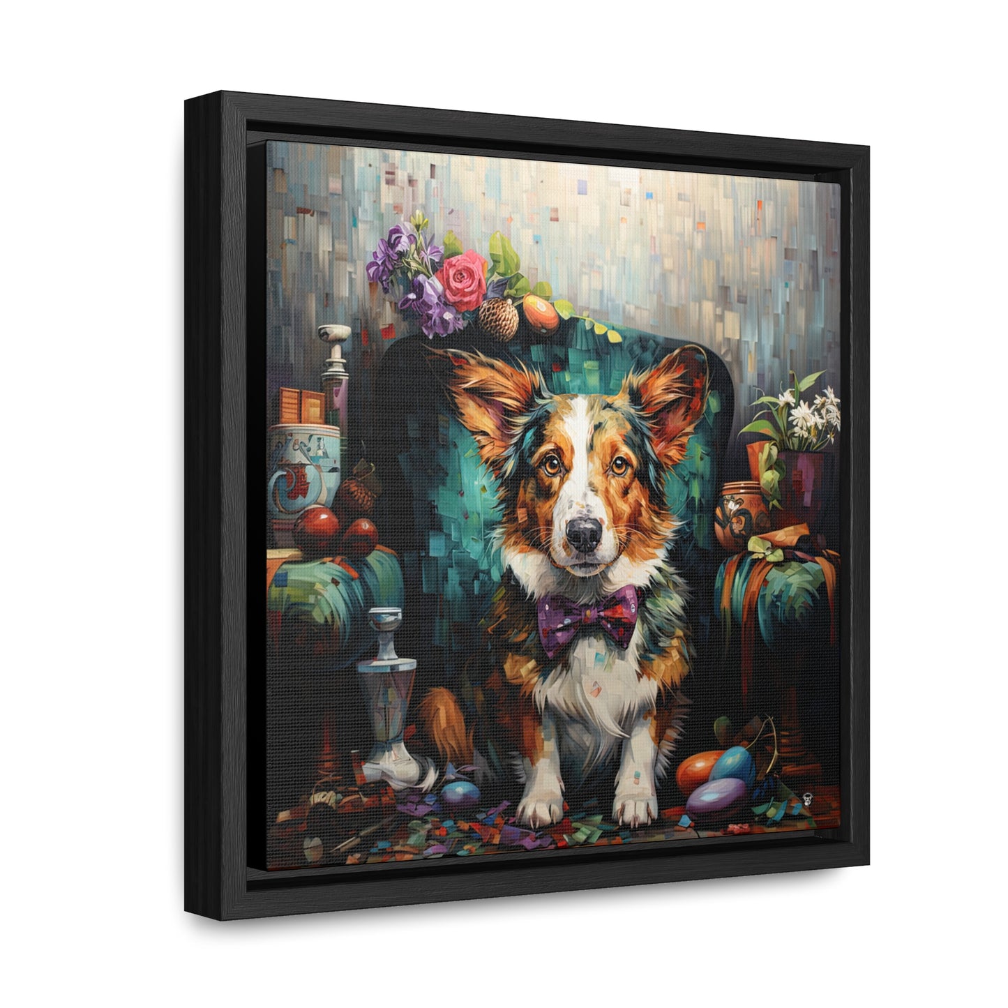 Formal Corgi - Framed on Canvas