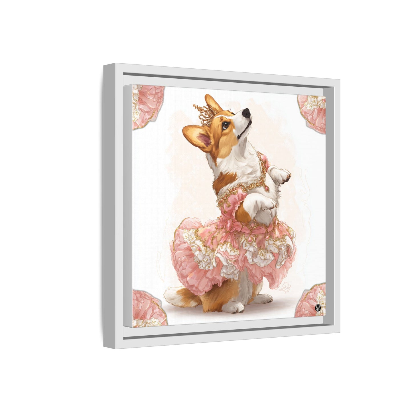 Corgi princesse sur toile
