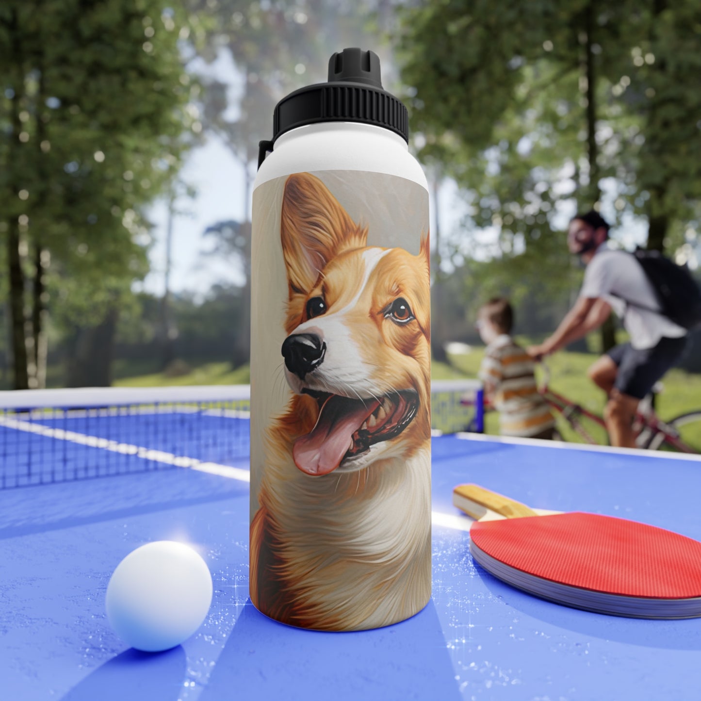 Pembroke Portrait - Water Bottle with Sport Lid