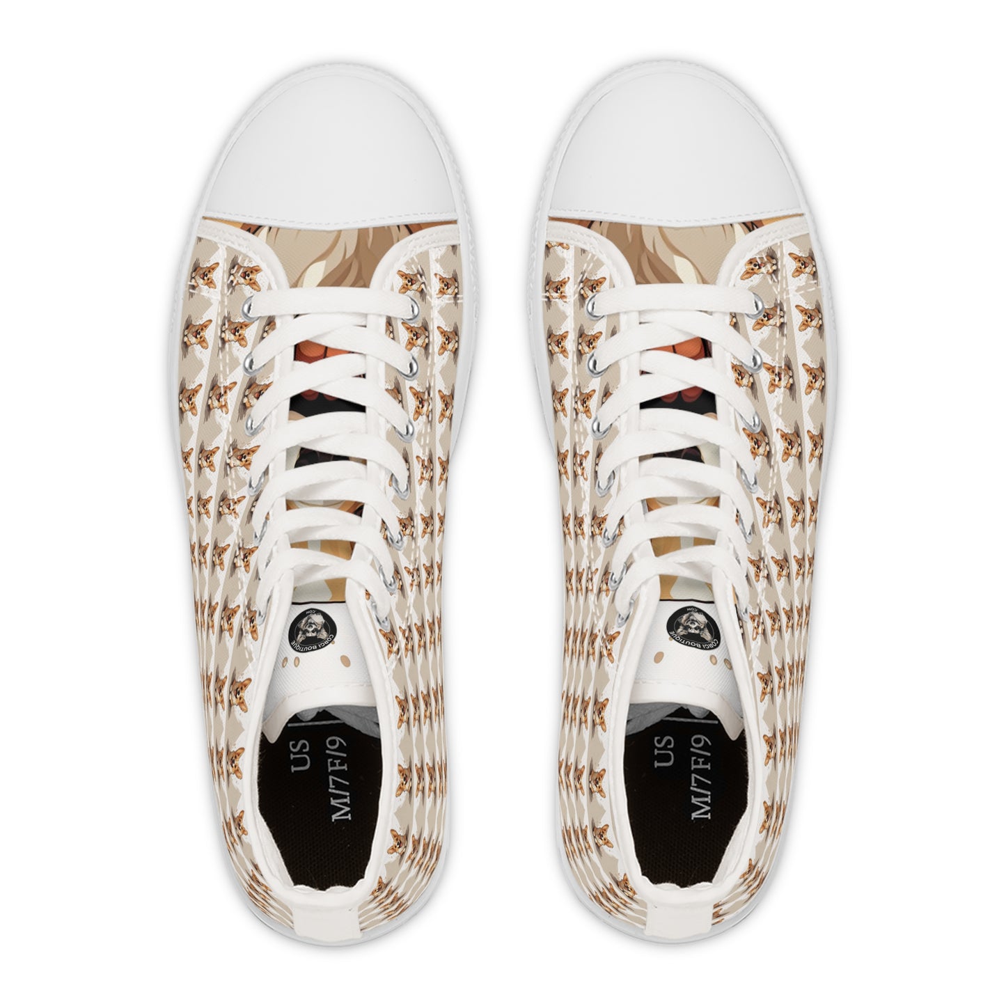 Corgi Cuteness Mosaic - Women's High Top Sneakers