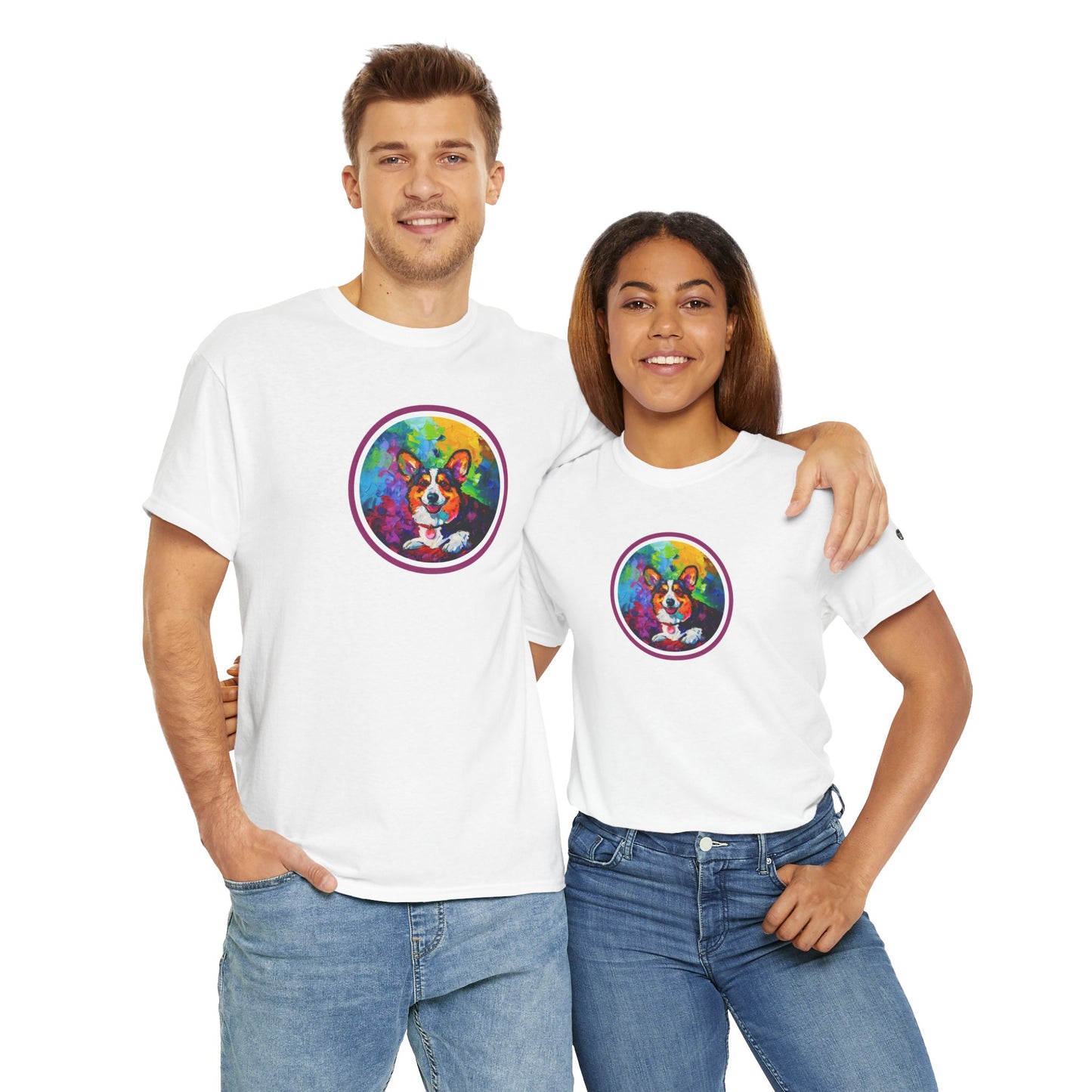 Colorful Cardigan - Unisex Heavy Cotton Tee