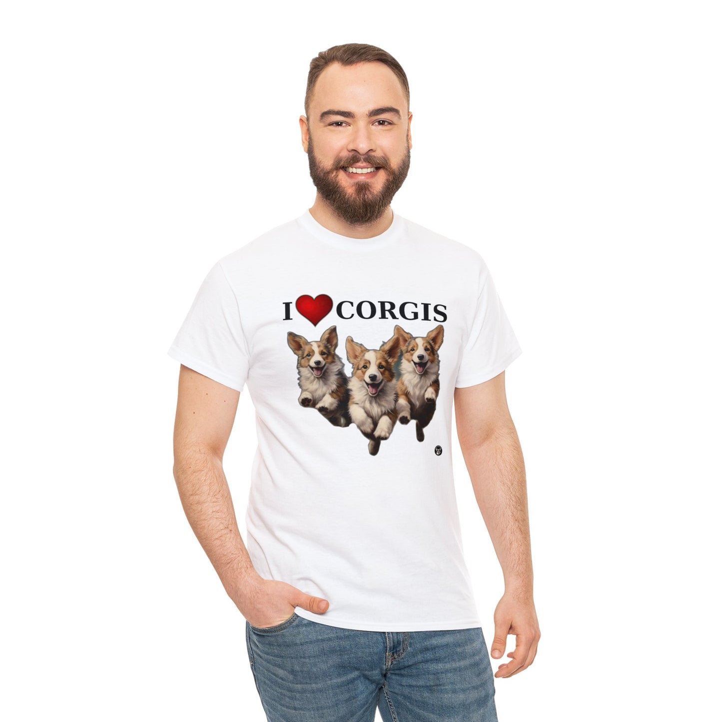 I Heart Corgis - Unisex Heavy Cotton Tee
