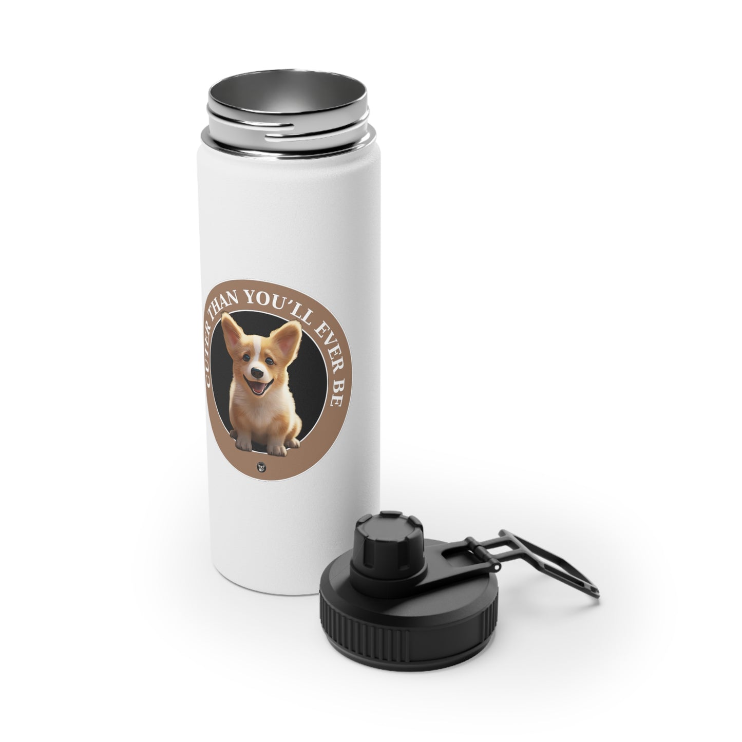 Cuter Than You - Water Bottle with Sport Lid
