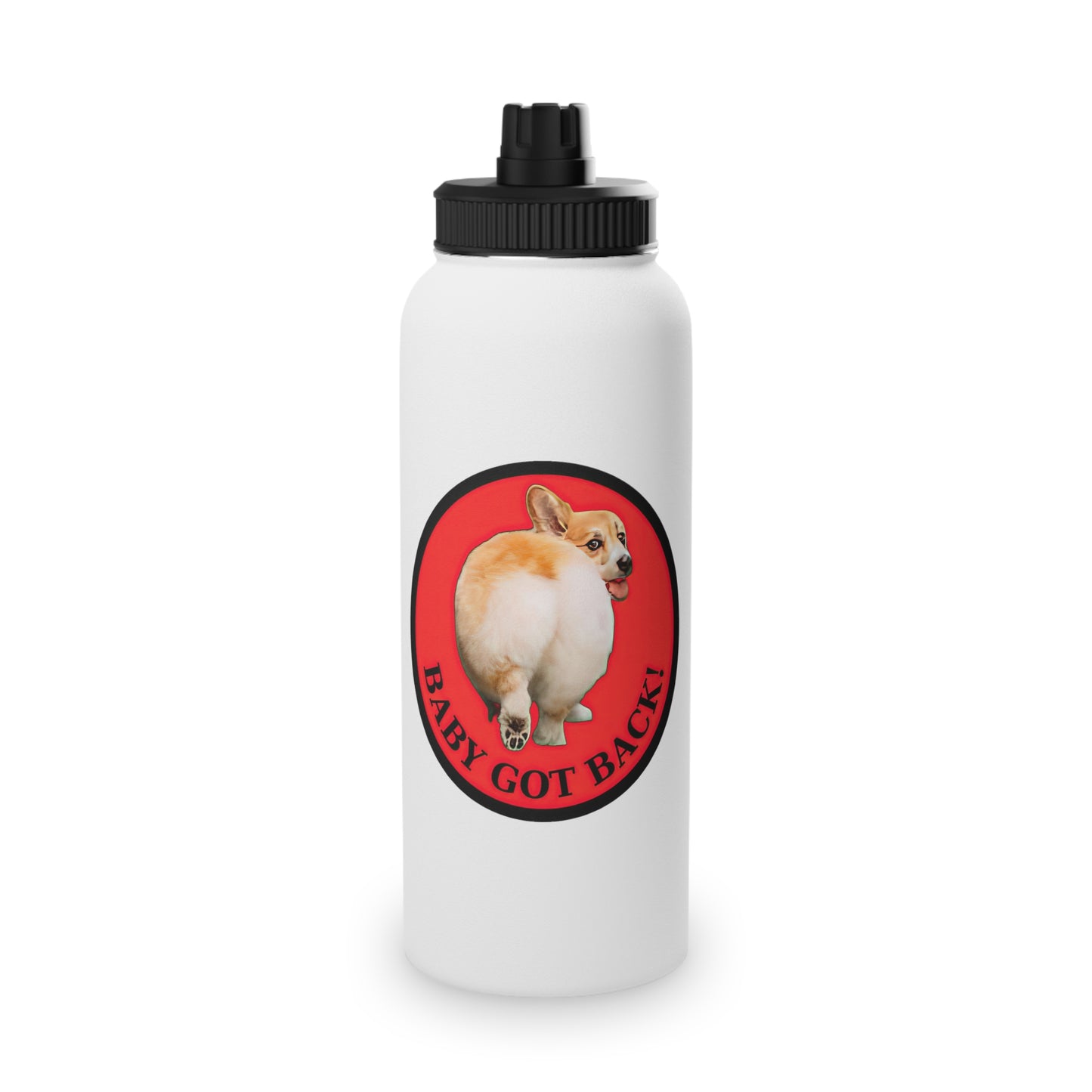 Baby Got Back - Water Bottle with Sport Lid
