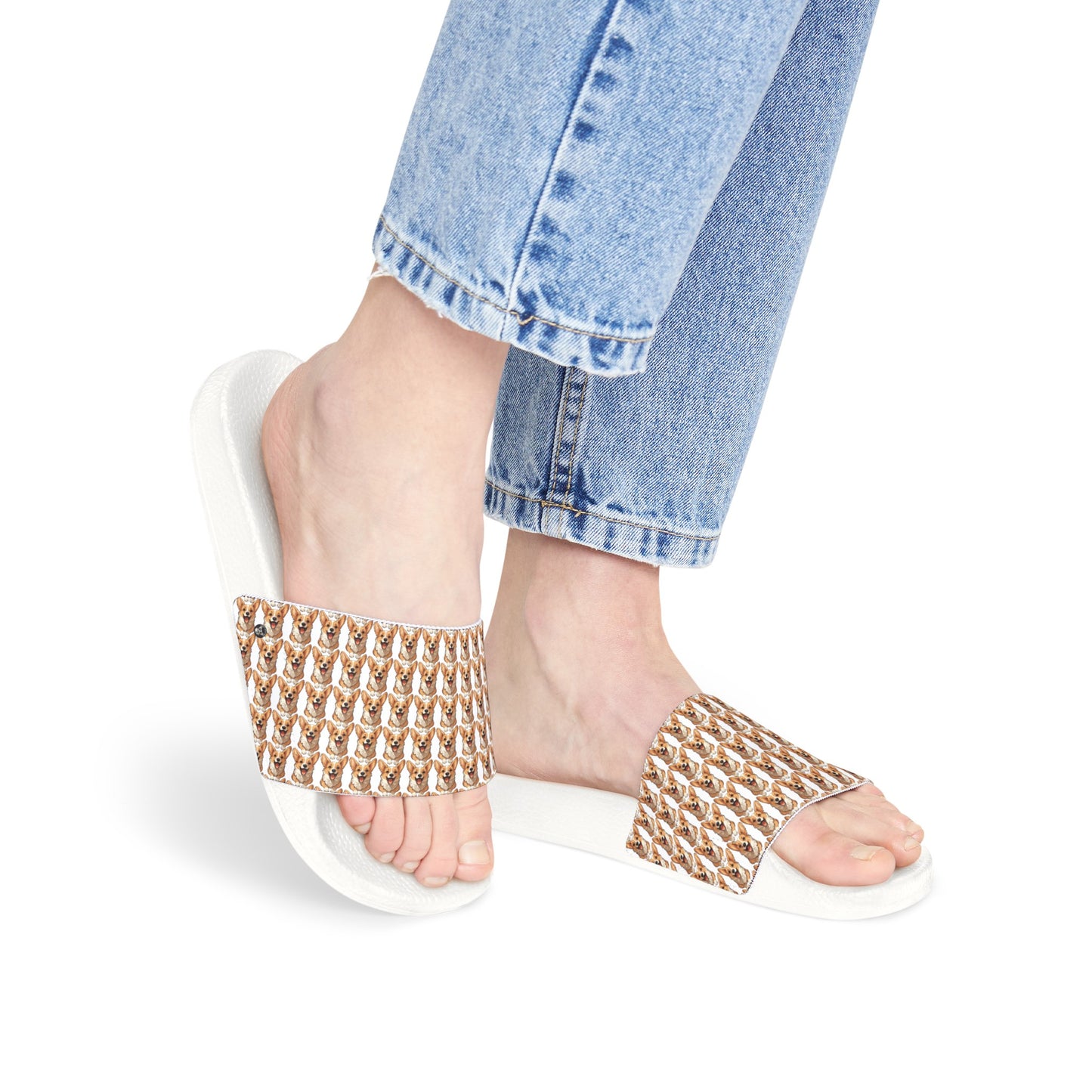 Corgi Cuteness Mosaic - Women's Slide Sandals