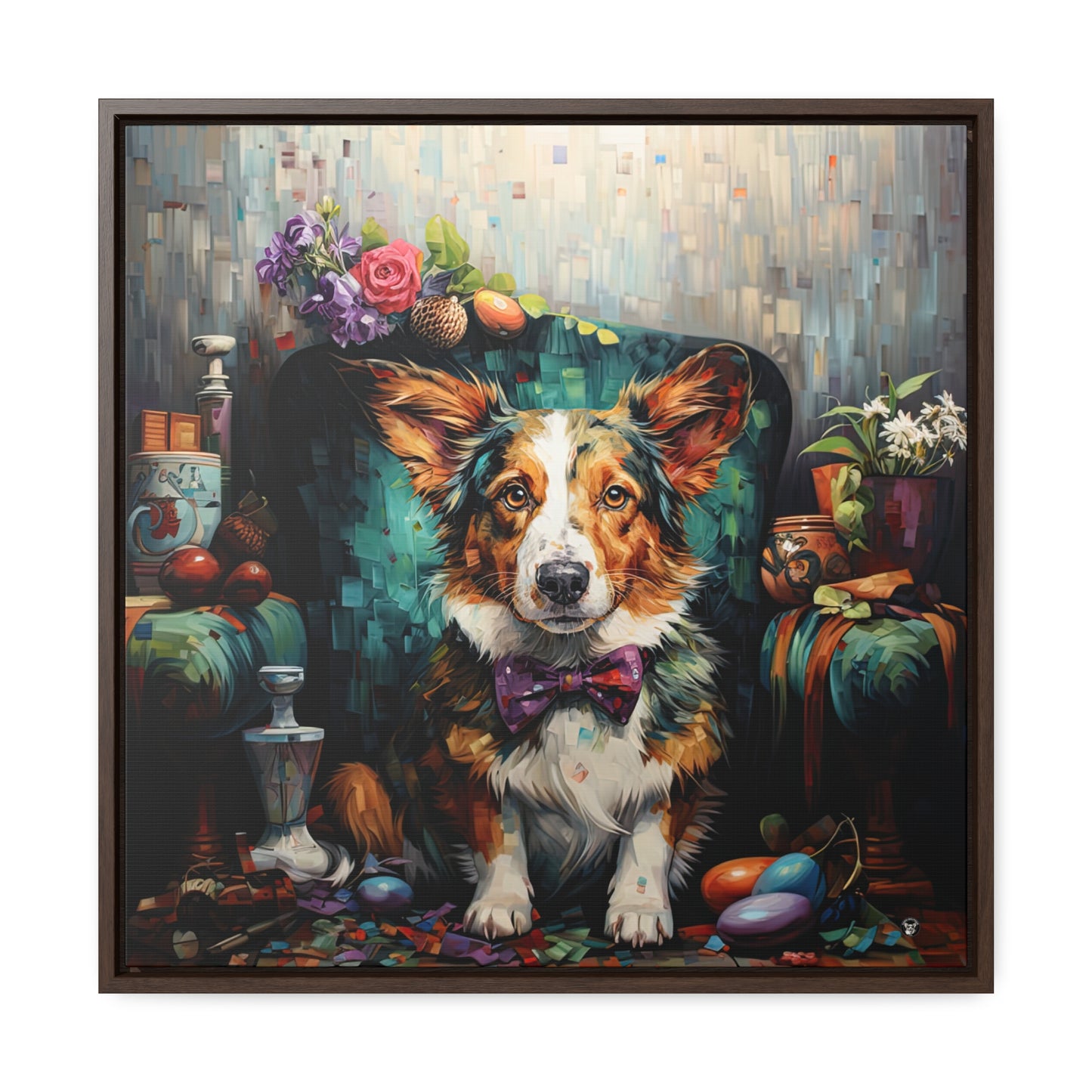Formal Corgi - Framed on Canvas