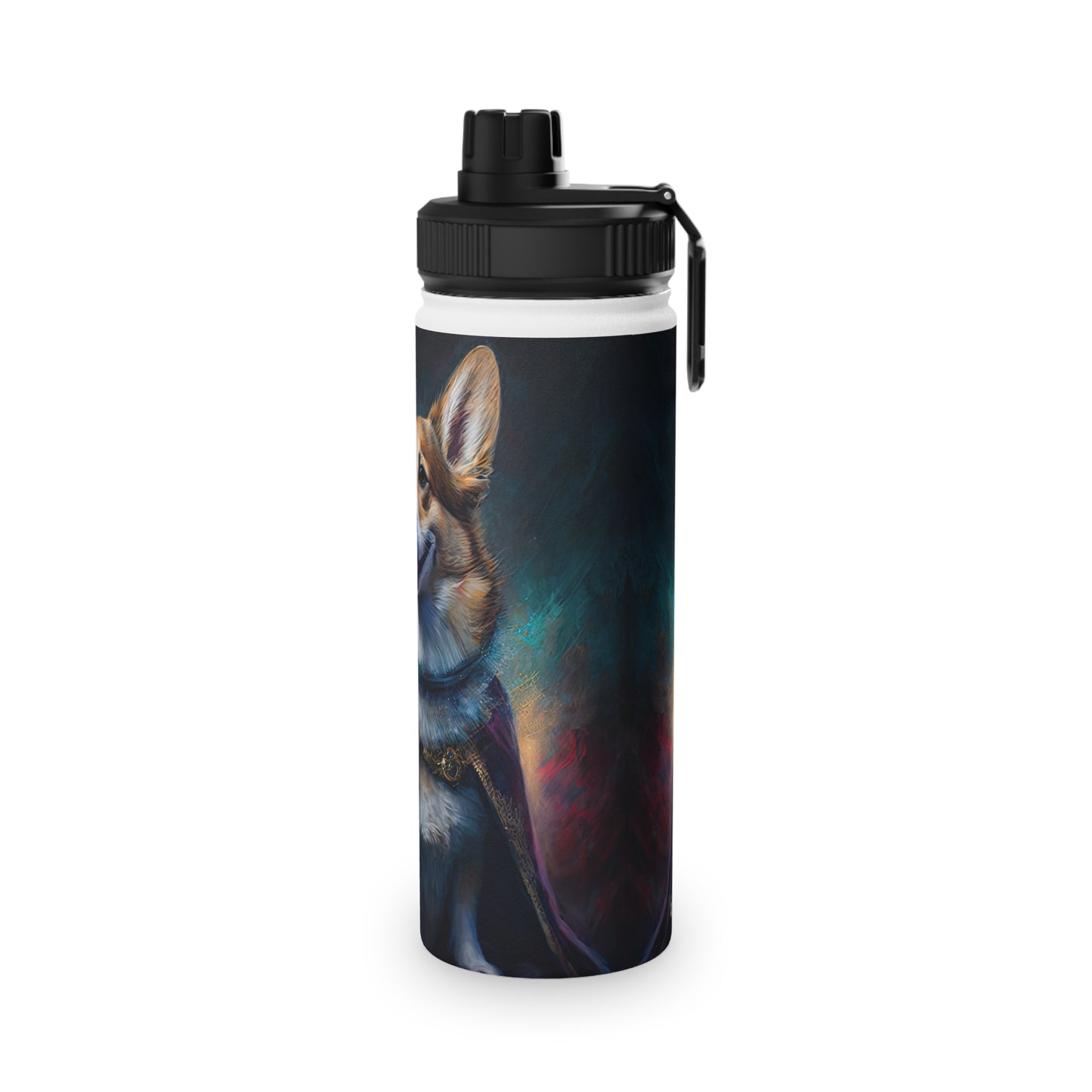 Corgi Royalty - Water Bottle with Sport Lid