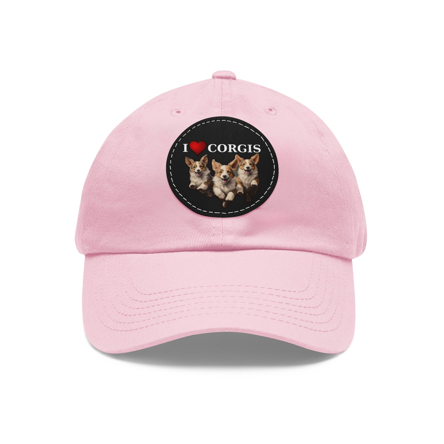 I Heart Corgis - Cap with Leather Patch