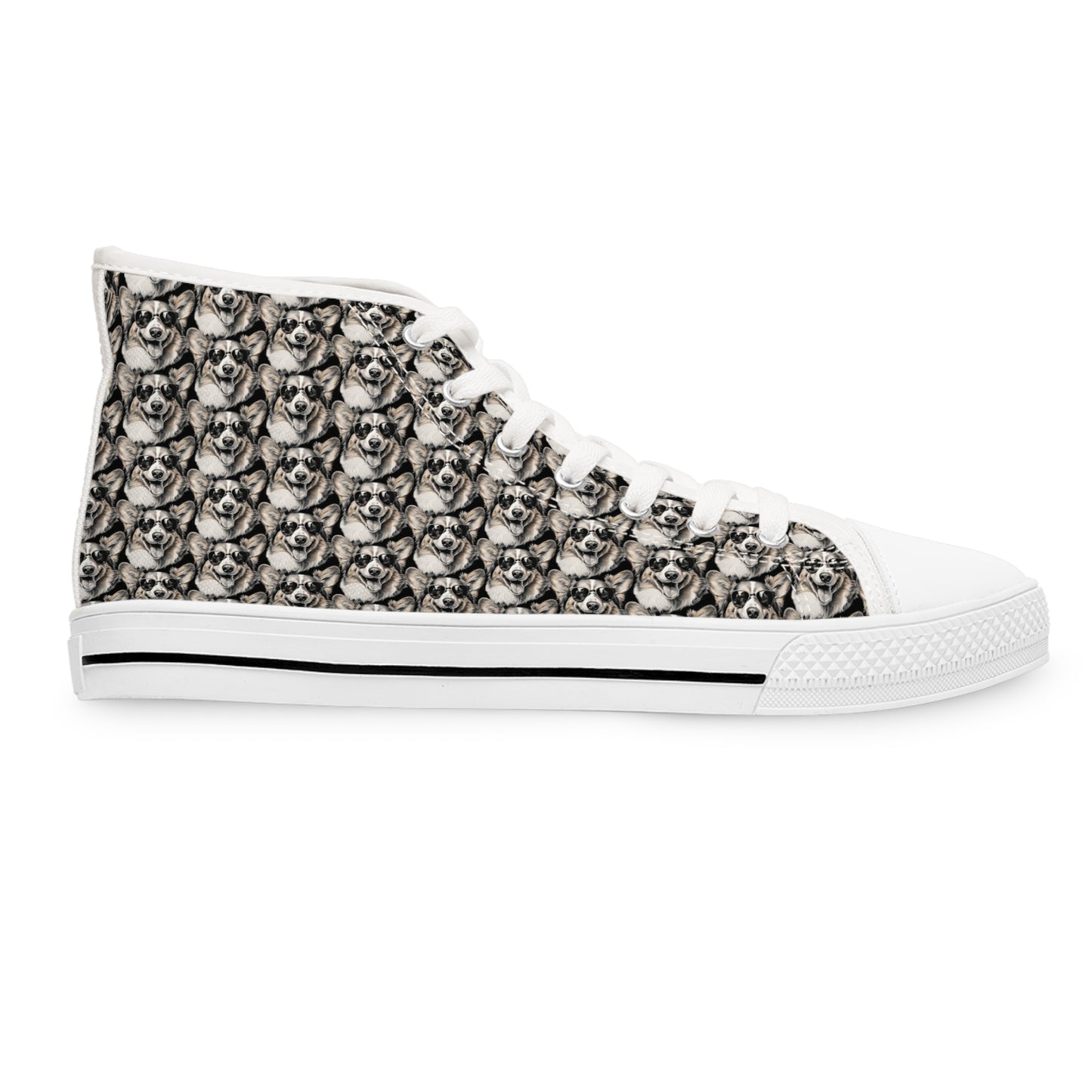 Corgi Cool Mosaic - Women's High Top Sneakers