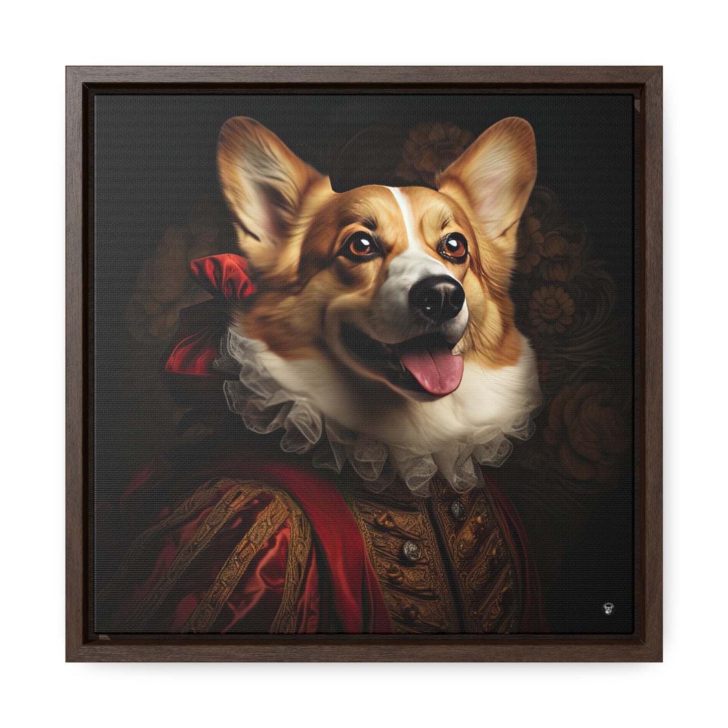 Renaissance Corgi - Framed on Canvas