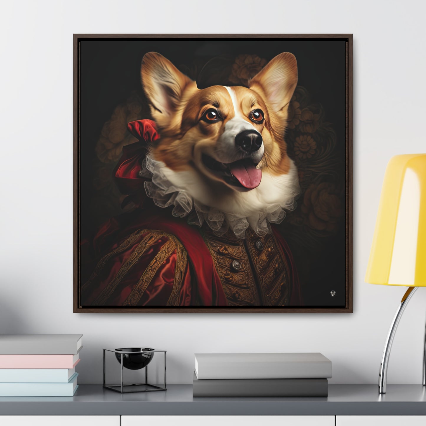 Renaissance Corgi - Framed on Canvas