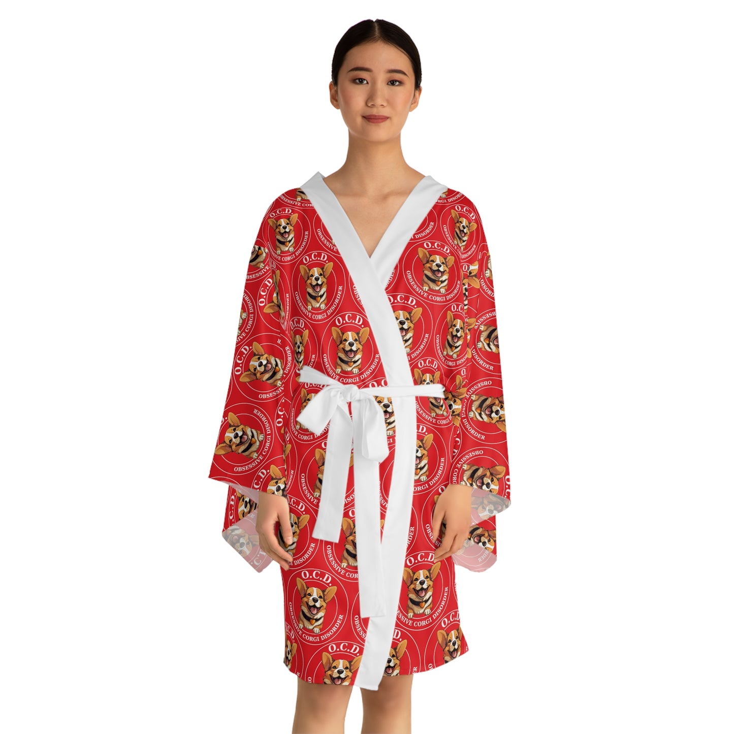 O.C.D. Obsessive Corgi Disorder - Kimono Robe