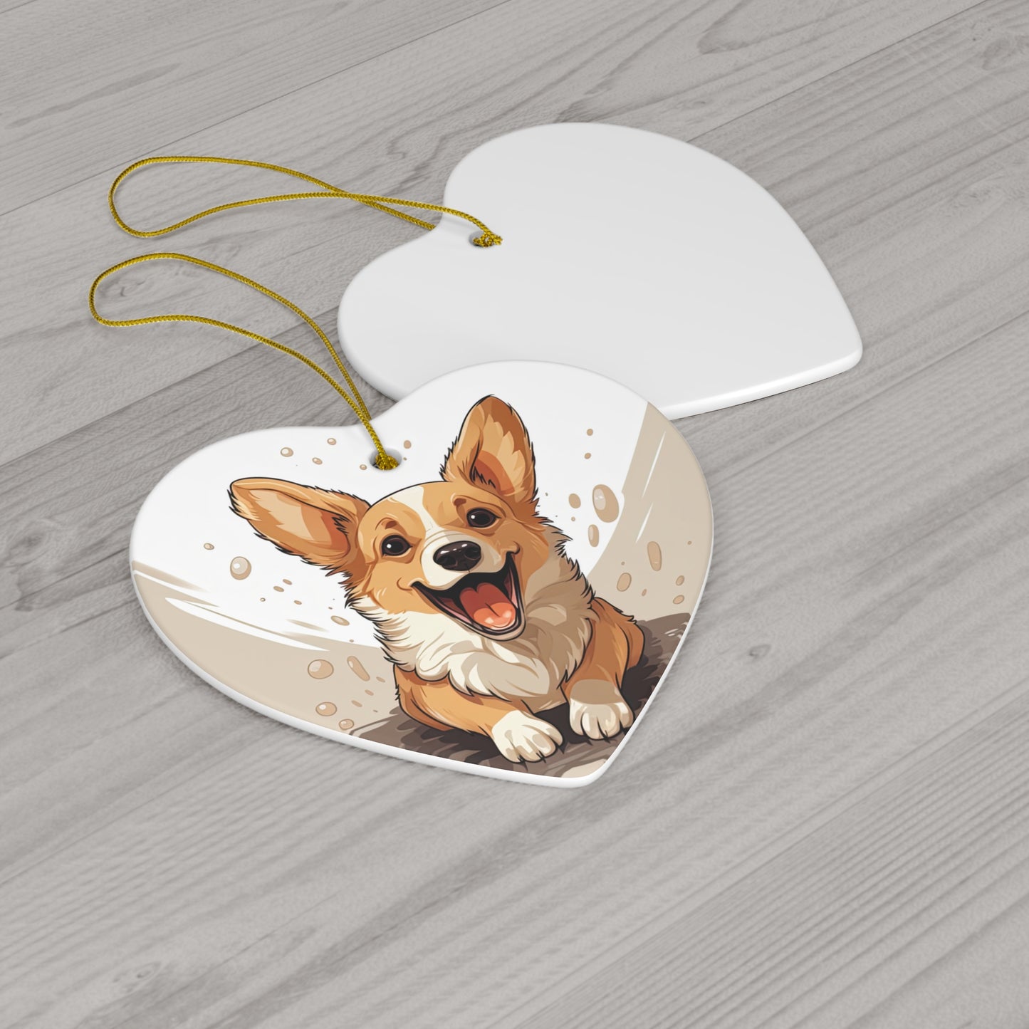 Corgi Cuteness - Ceramic Ornament