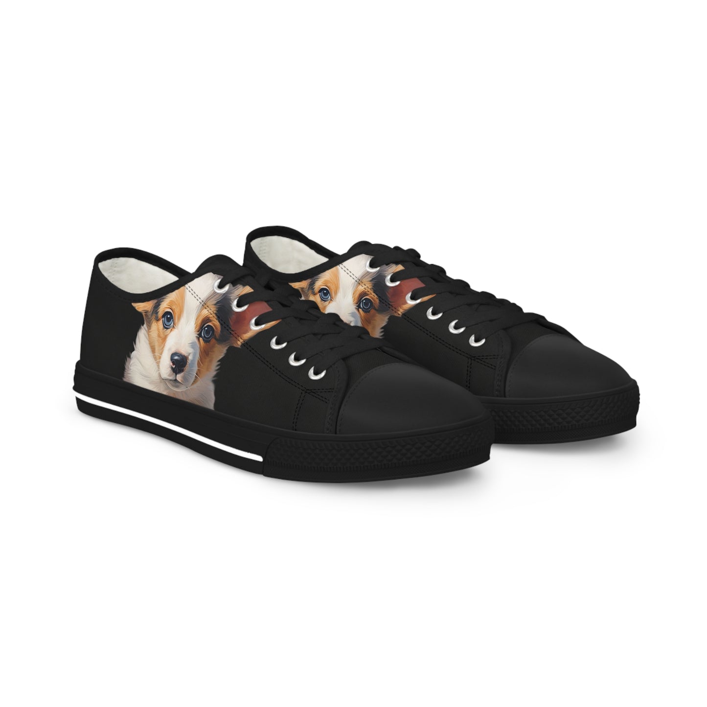 Puppy Portrait - Men's Low Top Sneakers