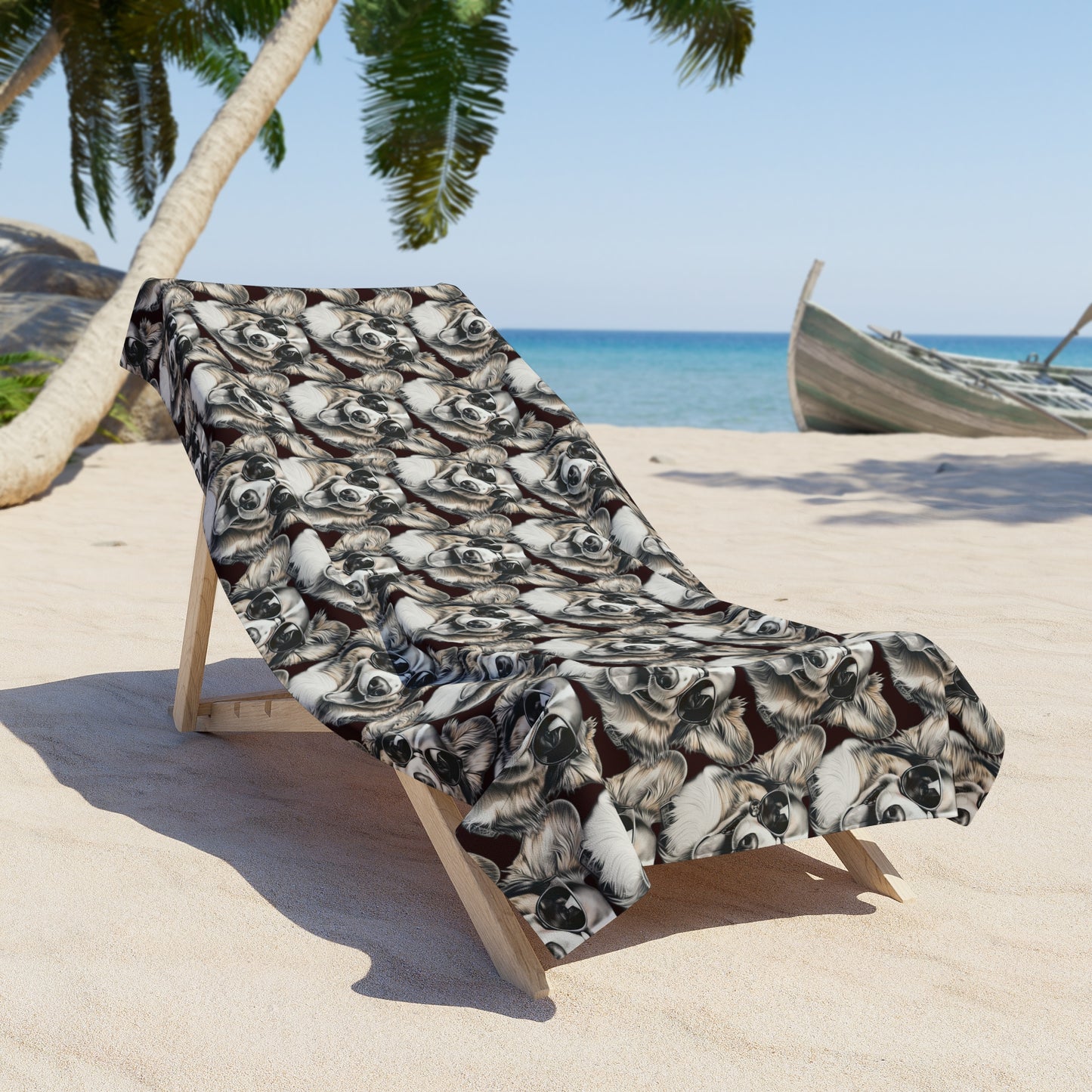 Corgi Cool Beach Towel