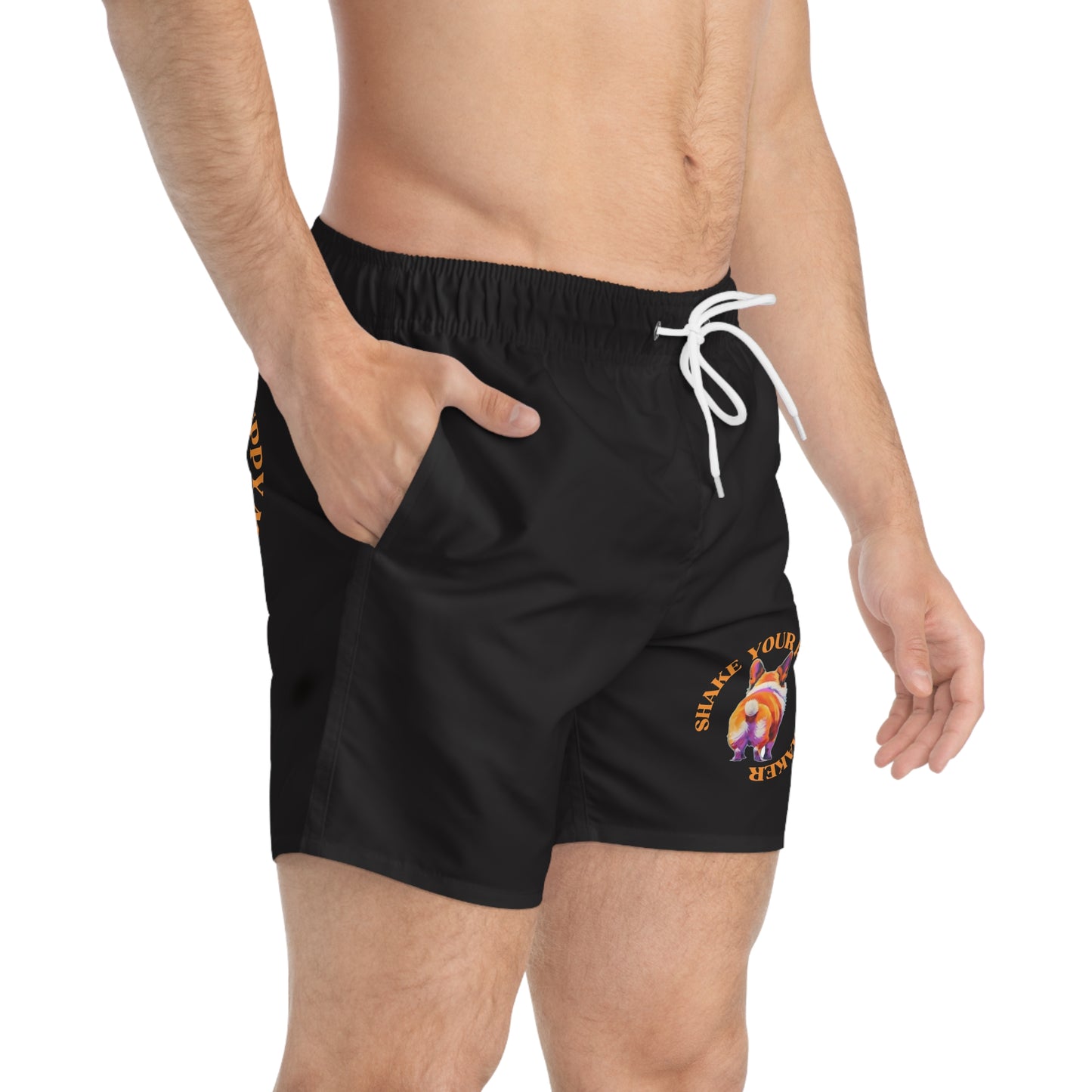 Shake Your Puppy Maker Swim Trunks